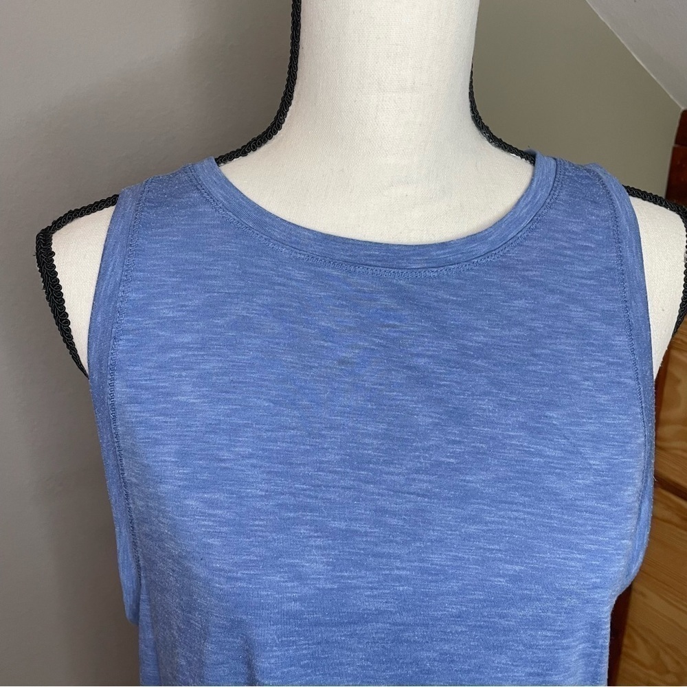 Balance Collection Blue Sleeveless Activewear Workout Tank Top - Picture 4 of 9